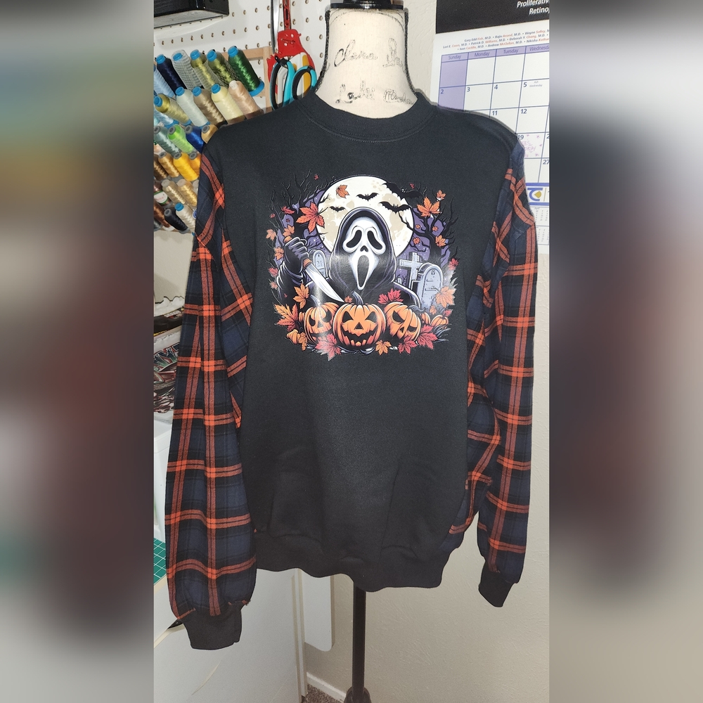 Upcycled Oversized Horror Sweatshirt